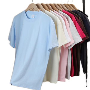 Camisetas de Alta Calidad para Hombre, 260 Gramos, 100% Algodón, Unisex, Casuales, Talla Grande, con Logotipo Personalizado, Camisetas Lisas de Punto - Product Image 1