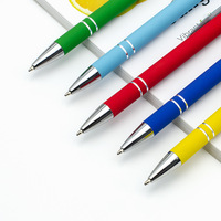 Stylos à bille promotionnels en aluminium et métal Stylos à bille multifonctions 3 en 1 Stylet à bille Stylo à écran tactile souple avec logo personnalisé