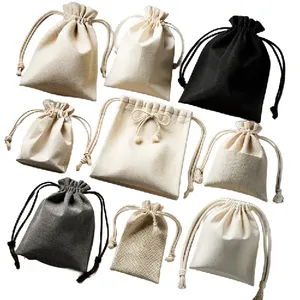 Hot Selling Wieder verwendbare Pure Cotton Draw string Bag Baumwoll geschenkt üte mit bedrucktem Logo