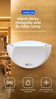 Piège à colle anti-moustiques LED UV à tube, lampe électrique tue-insectes pour zones alimentaires de 50 à 100 m²