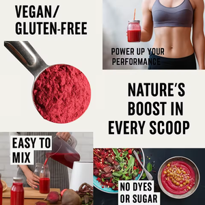 Polvo de Remolacha de Nuestra Propia Marca, Extractos Vegetales Puros, Sin Gluten, Apto para Mezclas de Superalimentos y Batidos de Proteínas - Product Image 2