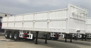flat decks with drop side board wallside semi trailer air bag suspension the fence type flatbed semi trailer