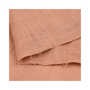 100% Linen <b>Fabric</b> Poplin Medium <b>Weight</b> 120GSM Breathable Solid Color For Apparel Sleepwear - Product Image 4