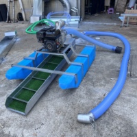 Drague d'or portable de 4 pouces à aspiration, taux de récupération de 95 %, machine d'extraction d'or fluvial avec moteur essence/diesel pour l'or alluvial