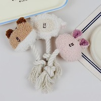 Jouet à mâcher pour animaux de compagnie en peluche, style coréen, écologique, fantaisie, mignon, à couineur, résistant aux morsures, pour usage quotidien (Écureuil/Mouton/Lapin)
