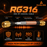 Câble d'extension d'antenne personnalisé Transmission d'image de drone RG316 SMA mâle à femelle câble coaxial RF