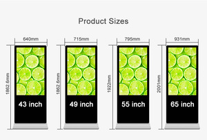Fabrieksprijs 55 Inch Binnenvloer Staande Android Wi-Fi Touchscreen Digitale Bewegwijzering En Geeft Seks Weer - Product Image 4