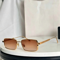 Lunettes de soleil unisexes multi-usages, légères, de créateur, avec monture carrée en métal doré, verres dégradés, protection UV400, vente en gros