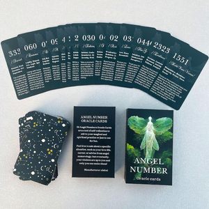 Tarjetas <span class=keywords><strong>de</strong></span> Tarot con Números <span class=keywords><strong>de</strong></span> Ángel Personalizadas al por Mayor, 56 Mazos, Papel <span class=keywords><strong>de</strong></span> 400 g/m², Esquinas Redondeadas Brillantes con Palabras Clave, Marca Xinke, Caja OEM ODM - Product Image 2