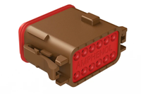 Conector de Cable Hembra Original Amphenol AT06-12SD de 12 Vías, Tipo D, IP67, Impermeable # 16 Contactos para la Industria Automotriz