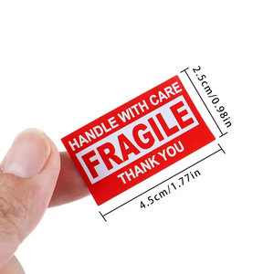 Etiquetas Adhesivas Personalizadas de Fábrica con la Leyenda 'Frágil', Señales de Advertencia 'Manejar con Cuidado', Etiquetas de Envío con Advertencia - Product Image 3