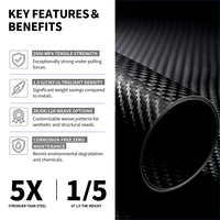 Fabrika Çıkışlı Karbon Fiber Boru 2000mm Uzunlukta Tam Karbon Özel Uzunluk Özel Boyut Hafif 10mm 12mm 14mm 16mm 20mm