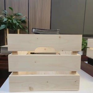 Caja de Almacenamiento de Madera Maciza de Estilo Nórdico, Rectangular, Color Natural, Organizador de Oficina, Tipo Vertical BH 005 Shandong - Product Image 3
