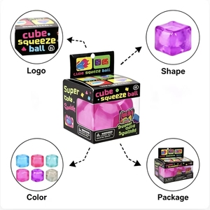 Jouet en argile personnalisé en forme de cube de glace - Pâte à modeler super extensible avec surface brillante et 24 couleurs - Product Image 5