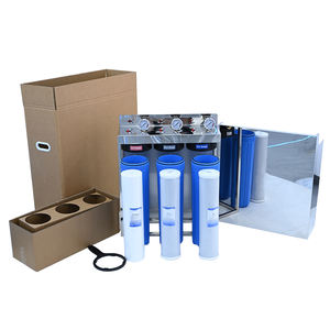 Sistema Completo de Filtración de Agua para Toda la Casa, Filtro Big Blue de 20'' x 4.5'', <span class=keywords><strong>3</strong></span> Etapas, Carbón Activado, 100 GPD, con Cubierta de Plástico - Product Image 1