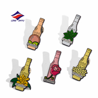 Longzhiyu, Fabricante de Broches de Esmalte Duro con 20 Años de Experiencia, Empresa de Moda OEM, Insignia de Metal Personalizada al por Mayor para Uniformes de Marca de Vino