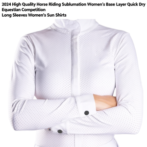 เสื้อกีฬาแขนยาวสำหรับผู้หญิงเสื้อซับในแบบแห้งเร็วเสื้อซับในแบบระเหิดสำหรับขี่ม้าของ2024 - Product Image 1
