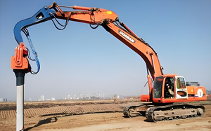 Martillo Vibrador Eléctrico e Hidráulico JOVE para la Construcción, Prensado de Pilotes y Postes de Cercas, con 1 Año de Garantía - Product Image 3