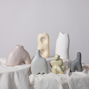 Vase en céramique artistique d'inspiration nordique pour salon Simple meuble TV zone d'entrée modèle <span class=keywords><strong>maison</strong></span> décoration article pièce d'affichage - Product Image 1
