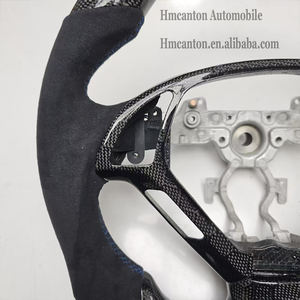 Volante Deportivo de Alcántara con Diseño de Panal de Abeja, Franjas Azules y Costuras Azules, el Más Popular para Infiniti G27 G37 - Product Image 2