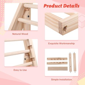 Estante de madera para cintas, 16,5 pulgadas x 16,5 pulgadas x 2,44 pulgadas, estante de almacenamiento plegable para floristerías y pastelerías - Product Image 4
