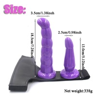 Producto Sexual Portátil, Dildos Largos con Cinturón, Ropa Interior con Dildo de 3 Cabezas, Juguetes Sexuales para Mujeres Lesbianas