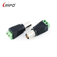 Adaptador de Conector BNC de 2 Pines RIPO para CCTV - Conector de Barril con Terminal de Tornillo Macho/Hembra, Accesorio de Vigilancia para Cámaras de Seguridad
