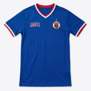 Maglia da Calcio Haiti 2026 all'Ingrosso, Stampa Digitale, Poliestere Spandex, Asciugatura Rapida, Traspirante, Anti-UV, Professionale per Sport Atletici - Product Image 1