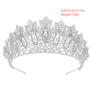 إكسسوارات شعر فاخرة عالية الجودة من الذهب والزركون على شكل فراشة وزهرة، تاج ملكي للعروس، تاج أميرة، إكسسوارات للحفلات والذكرى السنوية - Product Image 4