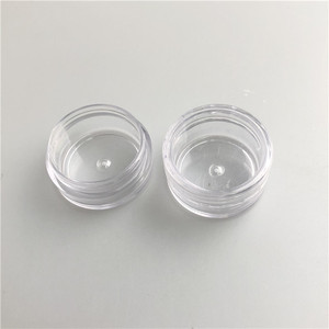 2025 nuevo listado 3G 5G 10g caja de polvo transparente Mini tarros de plástico redondos portátiles para cremas - Product Image 3