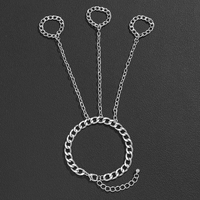 Punk Gothique Bracelet et Bague Ensemble pour Hommes Hip Hop Chaîne Bracelet En Acier Inoxydable Personnalisable Edgy Street Style Bijoux