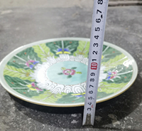 Assiettes latérales chinoises antiques en céramique grandes assiettes vintage peintes à la main Design Bok Choy Chou fruits Snack plats pour la cuisine