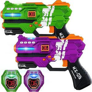 Laser Tag Guns Set Van 2 Laser Tag Met Digitale Led Score Display Vesten Voor Tieners Schieten Spel Buiten Speelgoed - Product Image 1