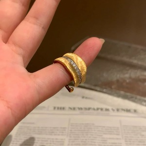Anillo Italiano con Incrustaciones <span class=keywords><strong>de</strong></span> Diamantes en Forma <span class=keywords><strong>de</strong></span> Hoja <span class=keywords><strong>de</strong></span> Plátano, Estilo Retro, Anillo Noble para Mujer - Product Image 6