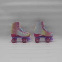 Yijiu ABEC-7 chaussures de patin à roulettes paillettes de cuir et Bluetooth avec lumière de semelle PU avec lumière