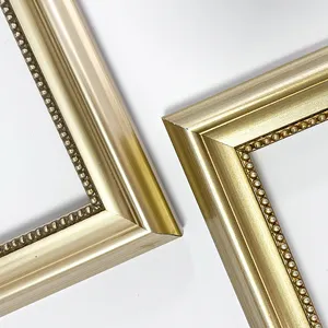 Wholesale Customize Round Beads Silver OEM ODM Soild Pine Wood A2 A1 Picture Frame Moulding for Wall Decoration