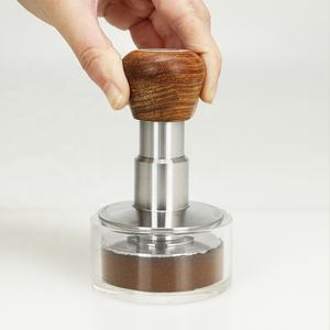 Manual Barista Tools <span class=keywords><strong>Cafetera</strong></span> Accesorios Impacto automático 304 Acero inoxidable 58,5 Mm Fuerza de madera Coffee Tamper - Product Image 4