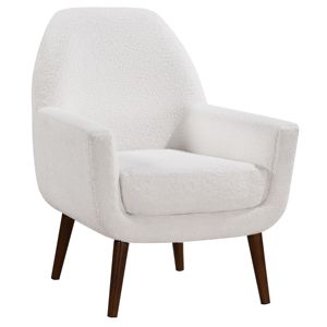 DB Prince Mid-Century Sherpa Oak Arm Chair Convertible Reclinable Tufted con función extensible para el hogar, la oficina o la sala de estar - Product Image 3