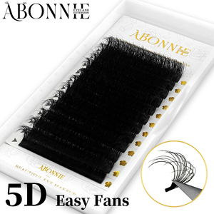 Abonnie C D <span class=keywords><strong>Curl</strong></span> 0,07 Mix 5D Camelia Extensión de pestañas Auto Fan Cachemira Mate Negro Easy Fan Extensiones de pestañas - Product Image 6