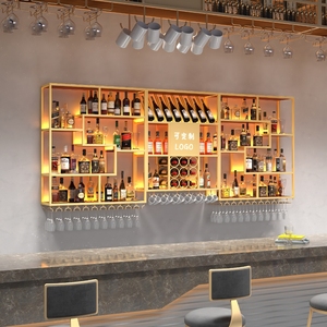 Portabottiglie da Parete Industriale di Lusso per Grossisti di Prodotti Alimentari | Ferro Battuto | Organizzatore per Bottiglie di Vino | Bistrot, Taverna Commerciale - Product Image 3
