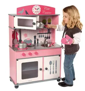 Детский деревянный игровой домик, игрушки для мальчиков и девочек, имитация кухни, приготовление пищи, посуда, кухня, развивающая игрушка, набор