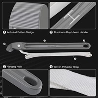 Clé à sangle en aluminium et en métal, poignée de 12 pouces, sangle en nylon réglable, clés à sangle pour tuyaux, ouvre-filtre à huile, clé à sangle