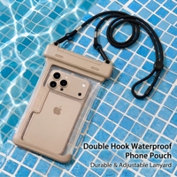 Funda Impermeable para Teléfono Móvil Transparente sin Bisel, Bolsa Protectora Táctil IP68, Popular en Japón