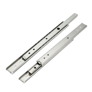 Riel telescópico industrial silencioso y autoblocante <span class=keywords><strong>de</strong></span> tres secciones, <span class=keywords><strong>de</strong></span> 51 mm <span class=keywords><strong>de</strong></span> ancho y engrosado, para cajones. - Product Image 4