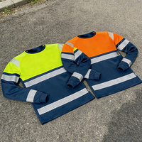 Combinaisons de travail de sécurité en polyester respirant à haute visibilité pour les ouvriers du bâtiment, uniforme réfléchissant