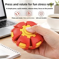 Spinner de doigt rotatif rétractable anti-stress avec fonction de pression et de rotation colorée