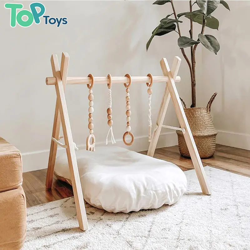 Лучшие деревянные детские игрушки для спортзала CE, складные детские игровые коврики для спортзала, коврики для игр в спортзале с подвесными игрушками, подарок для новорожденных