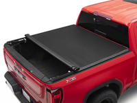 Cubierta de lona enrollable retráctil de cuero suave e impermeable con bloqueo manual para camionetas Ford F150 y GMC Sierra 1500 4x4
