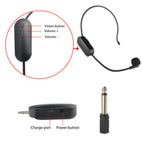 Microphone sans fil professionnel en gros avec récepteur 2.4G, micro sans fil multifonction pour enseignant, micro-casque
