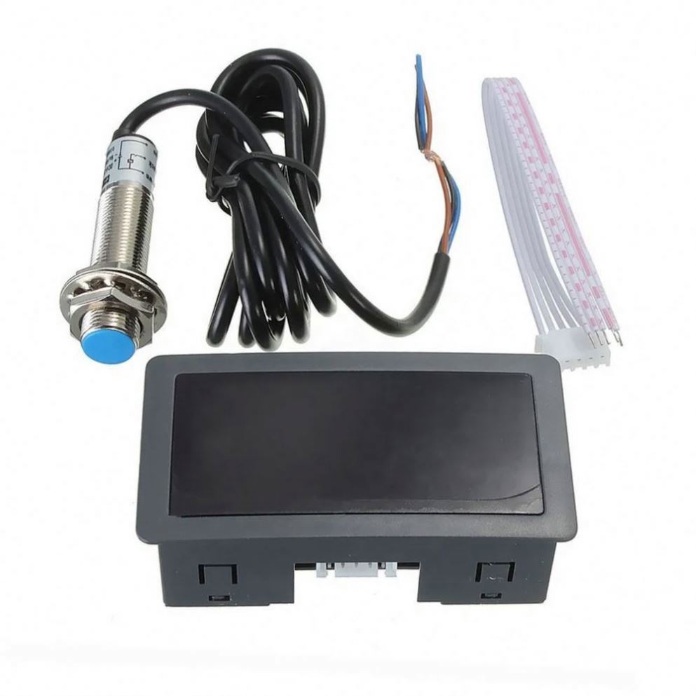 <strong>12V</strong> 0.56 Inch 4 <strong>Digital</strong> LED Display Counters RPM Speed <strong>Meter</strong> High Precision Tachometer <strong>With</strong> Hall Proximity Switch <strong>Sensor</strong> NPN